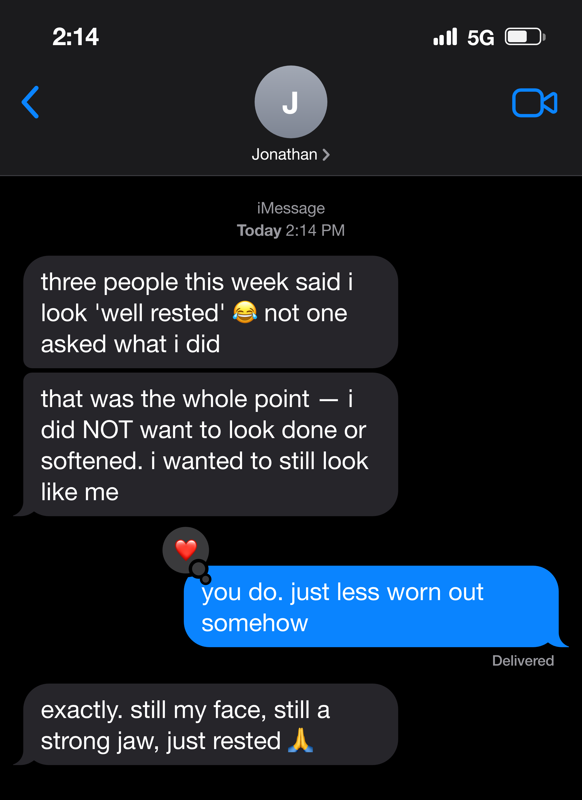 Patient review screenshot (demo)